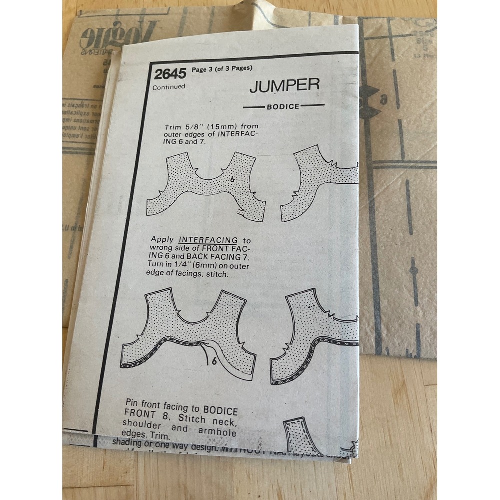 Vogue 2645 Vintage Girls Jumper Jumpsuit Blouse Sewing Pattern Size 5 1991 - Picture 5 of 5